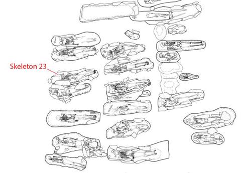 Extract from a plan of the Owenbristy cemetery. Image: Eachtra Archaeological Projects.