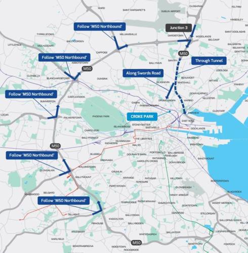 Croke Park Access Map