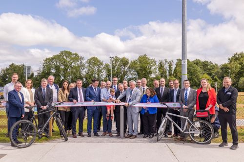 Official opening of the Ballycommon Trailhead on Monday 7th July 2025. (Patrick Duffy is in photo representing TII at the opening.)